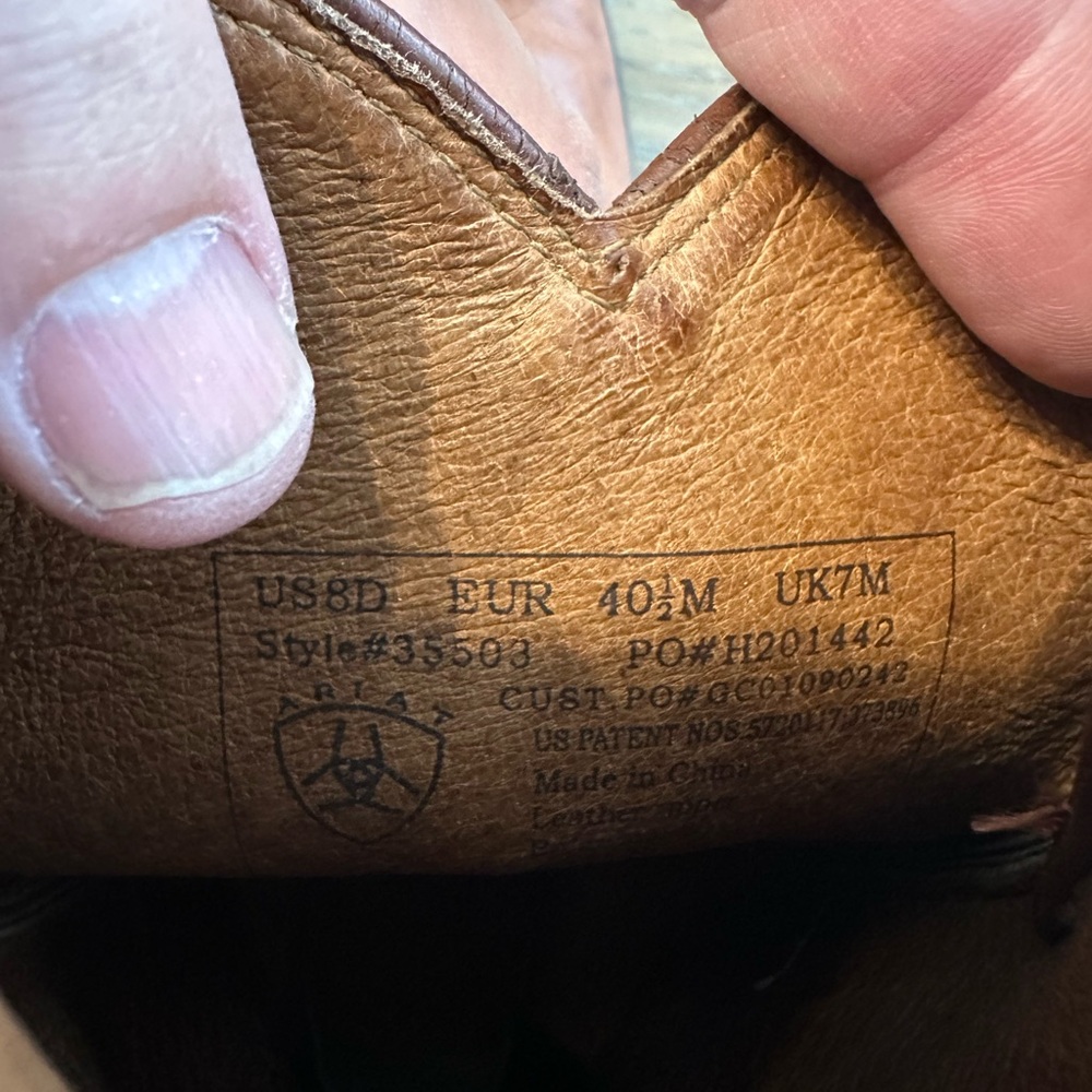Ariat Heritage Collection Style 35503 Boots Size‎ 8 D Overall Nice Condition - Picture 8 of 13